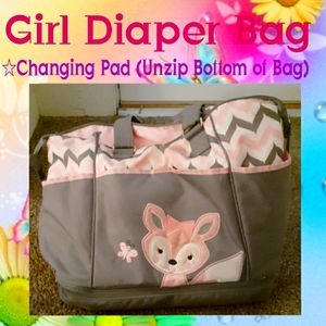 Girl Diaper Bag with Changing pad